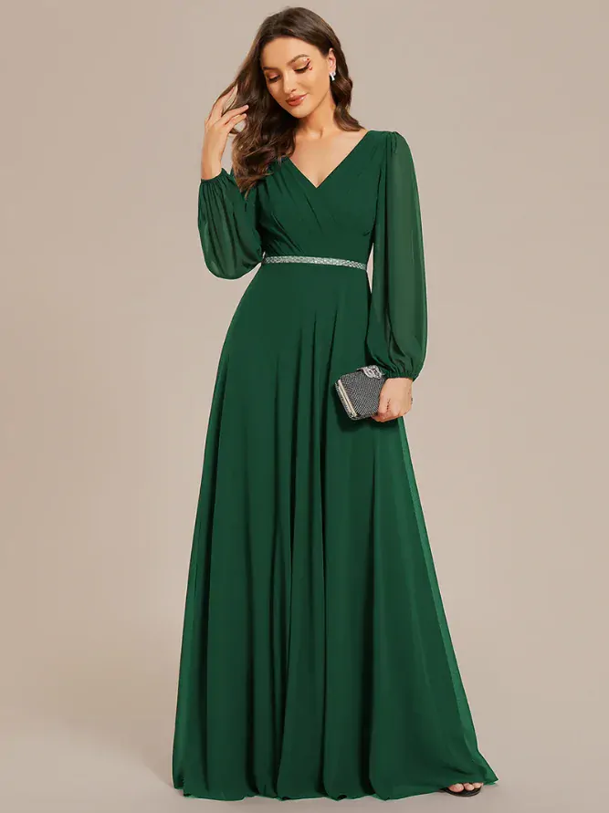 Zelené elegantné šaty s ľahučkým rukávom model 1981 - 36