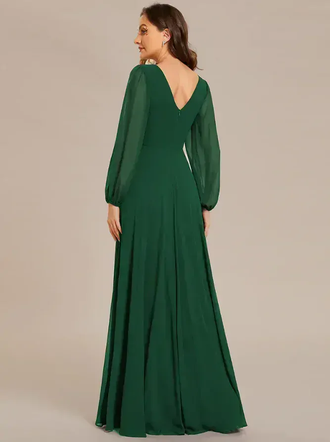 Zelené elegantné šaty s ľahučkým rukávom model 1981 - 36