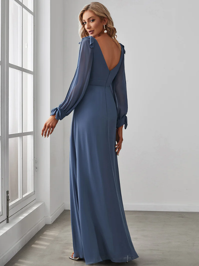 Svetlo modré elegantné šaty model 80116 - 46