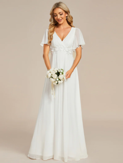 Biele dlhé šaty s voľnými rukávmi model 1960 - 40